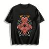 Vintage Fun Smiling Heart Graphic Trendy Casual Short Sleeve Pure Cotton T-shirt