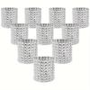 Napkin Rings, Pack of 10 Napkin Rings Diamond Adornment for Place Settings, Wedding Receptions.