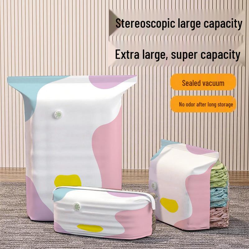 Vacuum Compression Storage Bag for Quilts and Clothes - Moisture-Proof & Ideal for Dorms