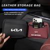 AHX1 PU Leather Car Storage Organizer Bag Pocket For KIA K5 K9 Sorento Ceed Sportage Carnival Stinger Forte Niro Cadenza Soul Cerato