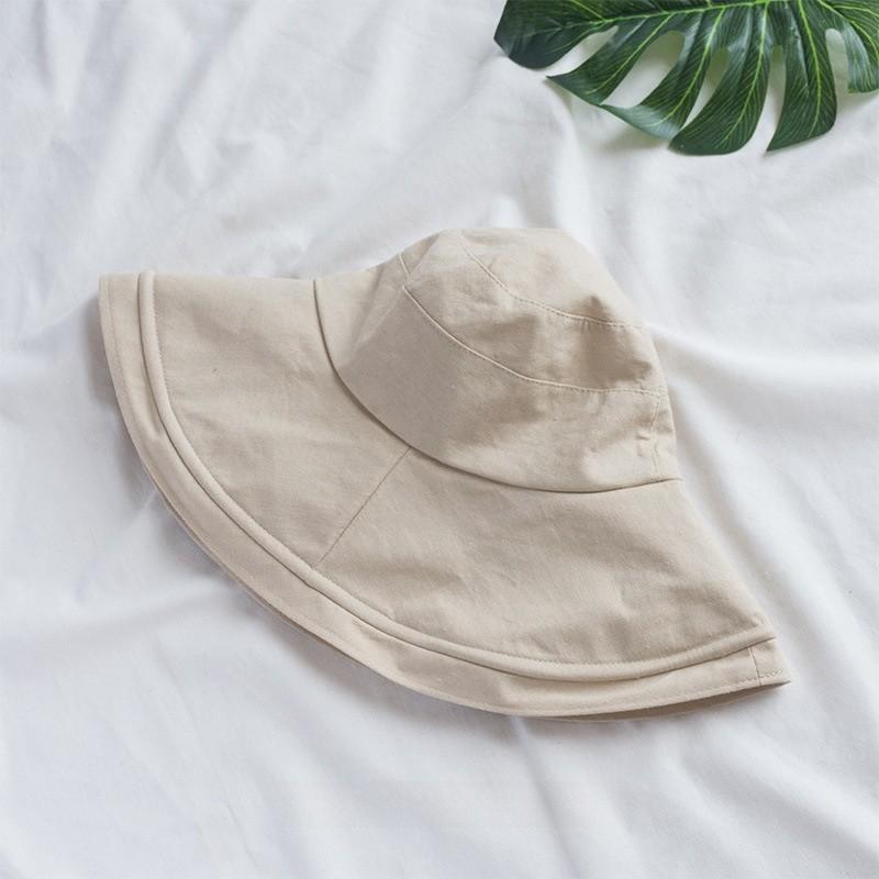 Sun Protection Fisherman Hat With Wide Brim For Women Summer Beach Outdoor Sunshade Cap