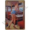 Metal Sign Delicate Fast Food Plate Tin Sign Plaque Vintage Restaurant Home Bar Cafe Kitchen Metal Poster Wall Decor Accessories