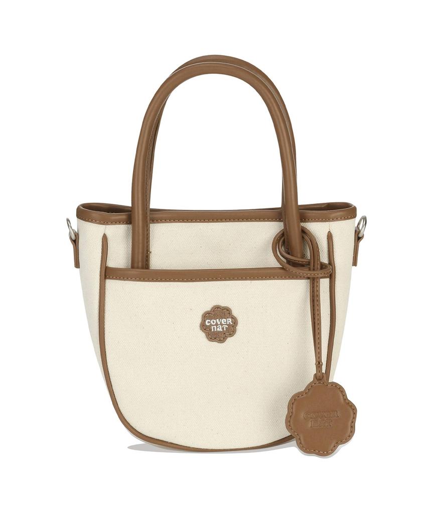 Covernat Woman Cloverheart Emma Round Tote Bag Brown
