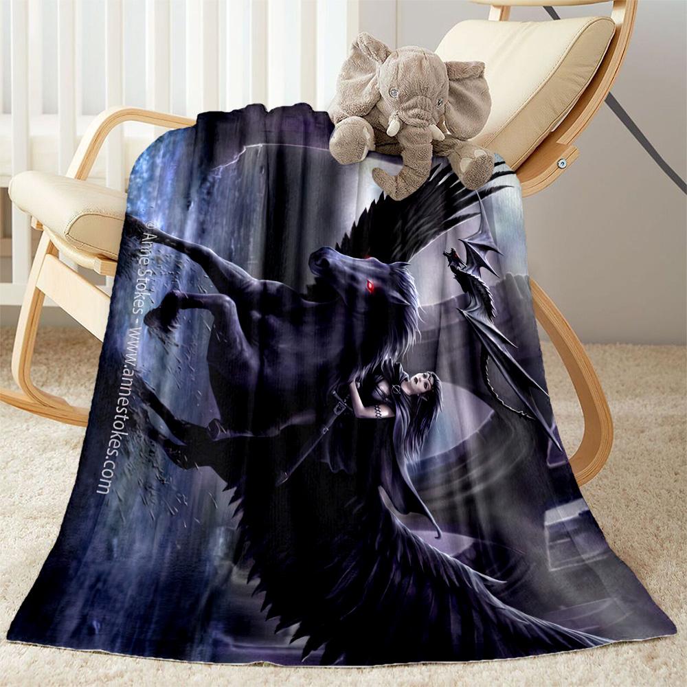Gothic Style Blanket Durable Comfort Suitable for Picnics Office Bed All-Season Use Warmthful Decor Gift for Travel Home Birthdays