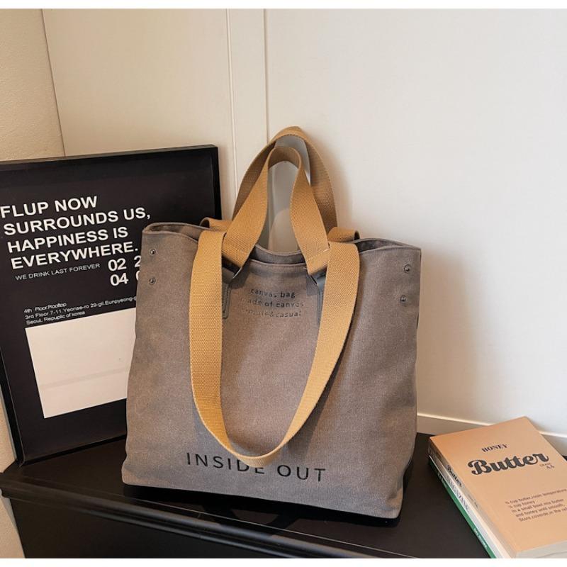 Sac Tote Grande Capacité pour Étudiant - Sac à Bandoulière Polyvalent pour les Cours