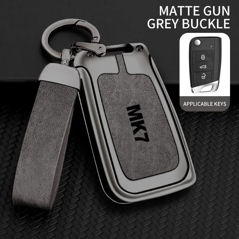 Auto TPU Zinklegierung Schlüsselhülle Tasche Für VW Volkswagen GOLF 7 MK7 Autoschlüsselanhänger Metallschlüsselhülle für Auto Innendekoration Zubehör