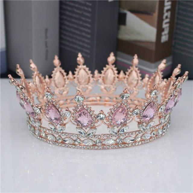 Crystal Queen King Tiaras and Crowns Bridal Diadem For Bride Women Headpiece Hair Ornaments Wedding Head Jewelry Accessories