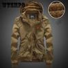 Winter Jacket Men Hooded Slim Parka Cotton-padded Jacket Plus Velvet Thick Warm Coat Parkas Cotton