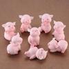 8 Teile/satz Cartoon Tier Schwein Miniaturen Mini Figuren DIY Fee Garten Dekoration Moos Terrarium Micro Landschaft