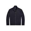 Polo Ralph Lauren SS24 Effen Kleur Hoge Hals Rits Lange Mouwen Gebreide Trui Heren trui Donkergrijs 710934580-001