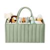 Blumenmuster Stepp Windeltaschen Stoff Aufbewahrungskorb Blumenmuster Baby Windel Organizer mit Griffen und herausnehmbaren Trennwänden für Kinderzimmer Auto Schlafzimmer Aufbewahrung