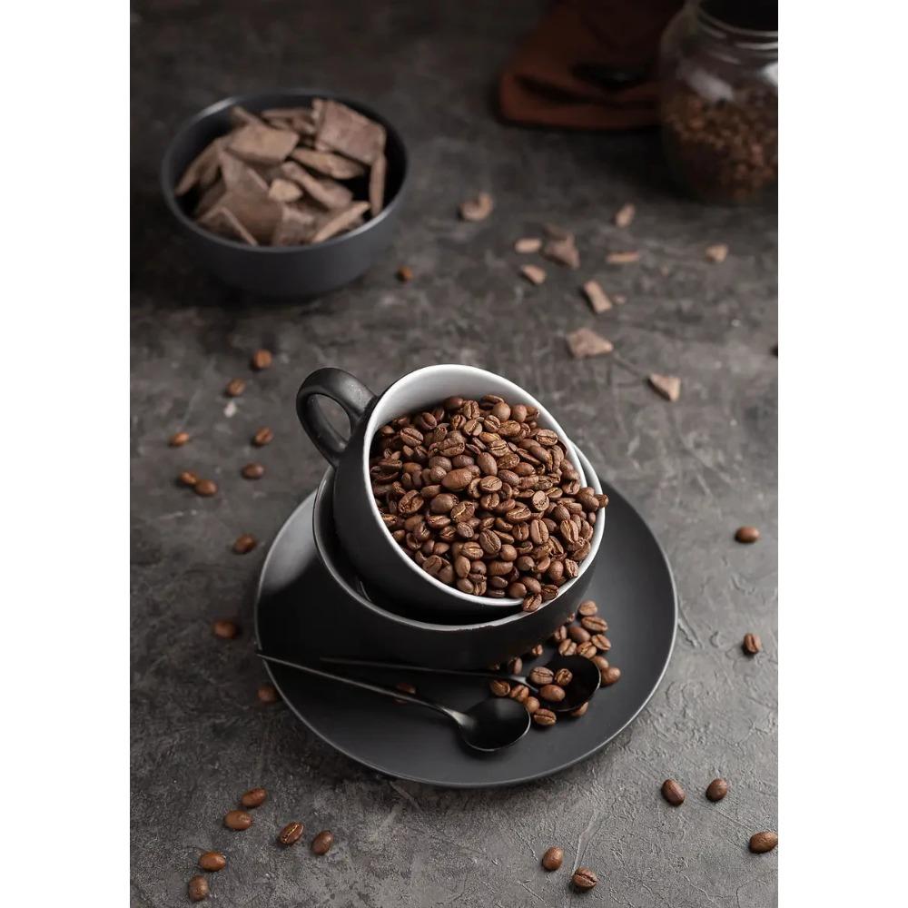 Coffee Cup And Beans Photograph Posters Delicious Coffee Latte Breakfast Prints Canvas Painting Wall Art Picture Home Room Decor