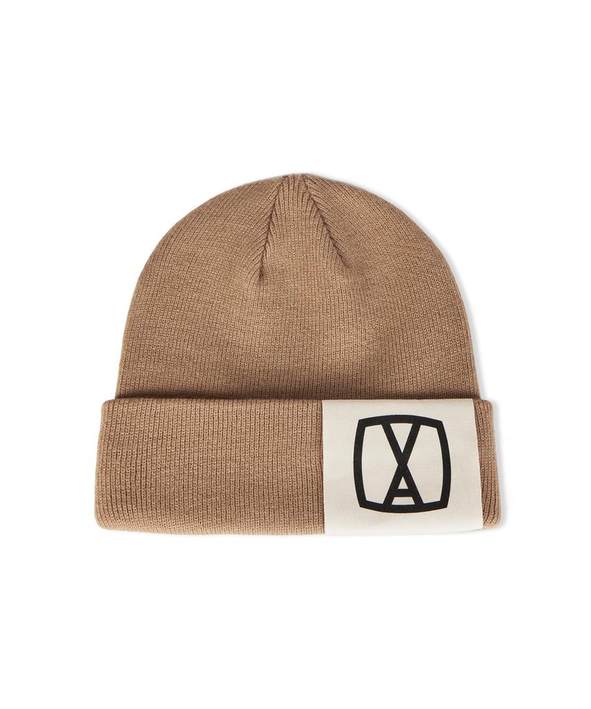 Bajal Va Square Big Label Beanie Beige