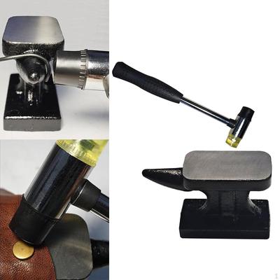 Iron Horn Base Hammer Set DIY Supplies Versatile Portable AntiSlip Wrought Stand Bench Block