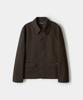 Trip Le Sens Custom Collar Hidden Snap Crop Blazer_Grey
