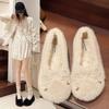 Gentle Women's Autumn and Winter New Soft-soled Cotton Shoes, Flat and Fleece Shoes