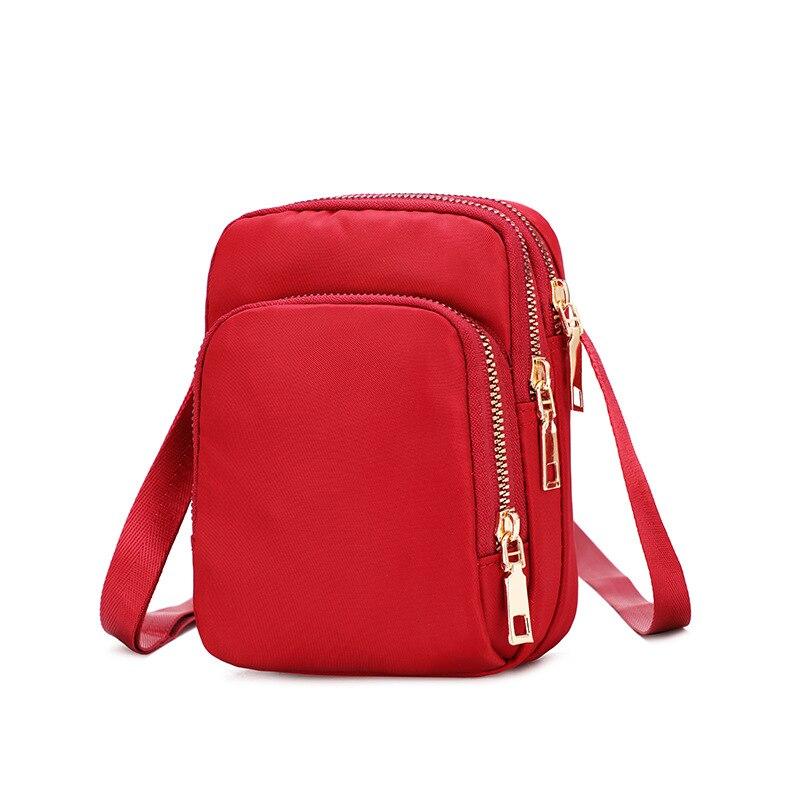 Women Bag Water-Repellent Shoulder Bag Crossbody Zipper Mobile Phone Lady Female Multifunction Handbag Wrist Purse Womens Pouch