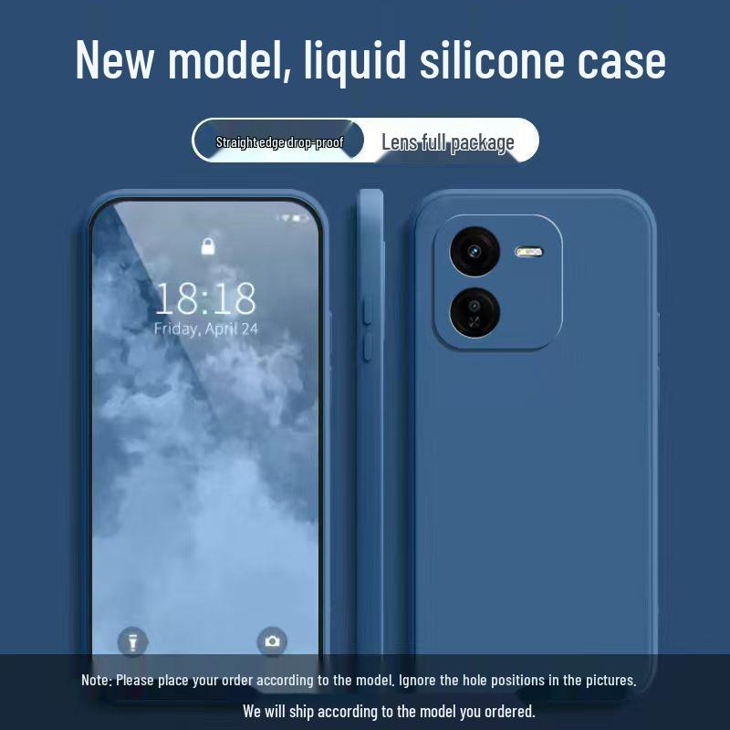 Vivo Y200+ Liquid Silicone Solid Color Anti-Drop Case