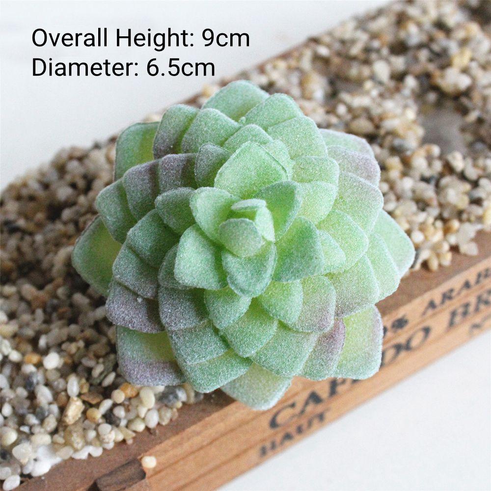 Grünes Beflocktes Künstliches Sukkulenten Pflanzen Heim Schlafzimmer Wohnzimmer Deko Kunstpflanzen DIY Blumenarrangement plante artificielle