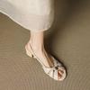 Fashion Medium Heel Sandals for Women Sexy Designer Fashion Sandal Woman Orthopedic Roman Shoes Brands Shoe Summer New 2025 Chunky Party
