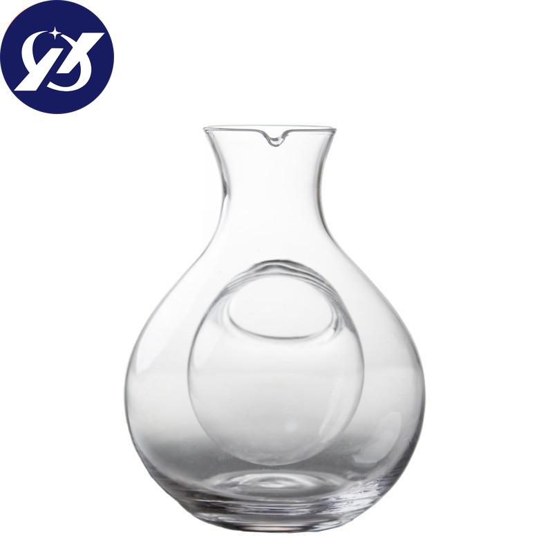 250ml Glass Wine Bottle Hole Sake Ice Jug Hamster Nest Cooling Brandy W Skey Beer Decanter Transparent Wine Carafe Superior Bar Tools