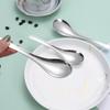 Nordic Style Stainless Steel Soup Spoon Deepen Large Capacity Spoon Silver Mirror Polished Flatware Soup Home Kitchen Tableware