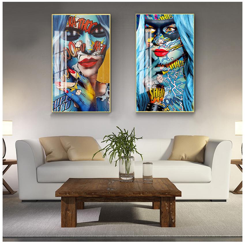 Room Canvas Painting Wall Art Picture Home Posters Graffiti Women Portrait Oil Poster And Prints Decor For Living