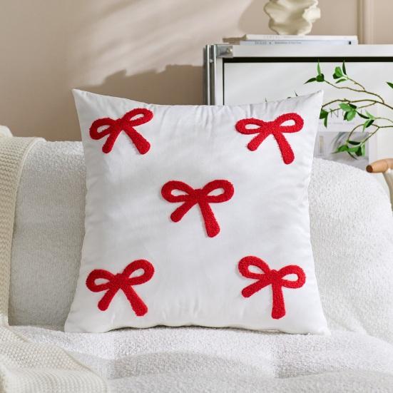 Kissenbezug Samtweich Dekorative Hülle Schleifenmuster Mehrere Größen Kissenhülle Sofa Schlafzimmer Stuhl Heimdeko