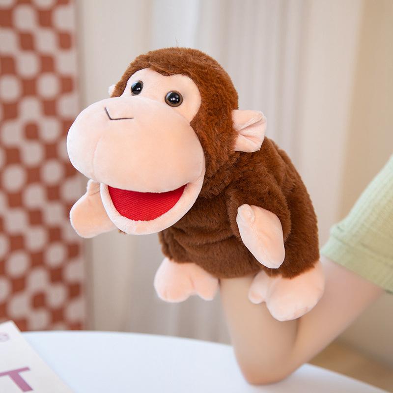 Animaux en peluche, jouets, marionnettes à main, poupées Kawaii, jouets éducatifs pour bébé, Lion, éléphant, lapin, singe, cadeau pour enfants