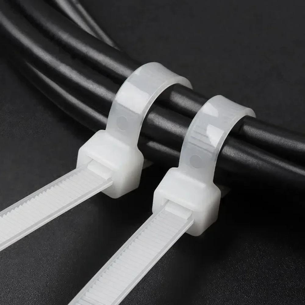 Large Quantities Wholesale 100/300/500/1000 Pcs Self Locking Nylon Cable Ties with Multiple Specifications of Plastic Cable Ties