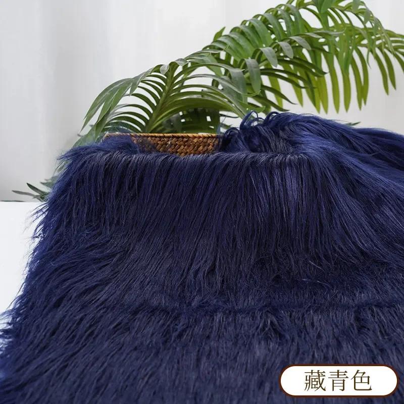 25x45cm Long Faux Fur Fabric For Needlework Animal Suit Fur Material DIY Doll Hair 9cm Long Hair Plush Sewing Fabric