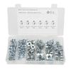 80Pcs T Nuts Carbon Steel Galvanized Layer Rust Resistant Sturdy 1 4in 5 16in 3 8in Pronged Tee Nut