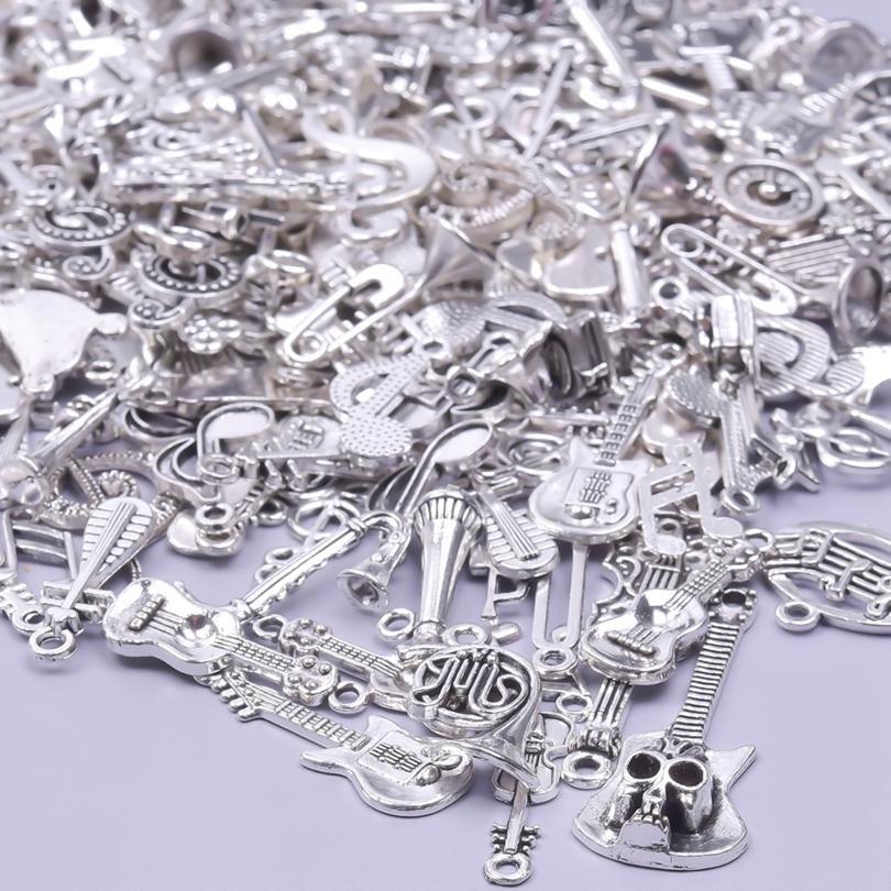 Mixed Hip Hop Accessories Music Charms For Jewelry Making Supplies Headset Guitar Microphone Metal Pendant Diy Keychain Earrings