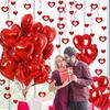 5/100 st 18 tum Röda Hjärtformade Folieballonger Bröllopsdekoration Födelsedagsfest Gåva Hem Rumsdekor DIY Aluminium Luftballonger
