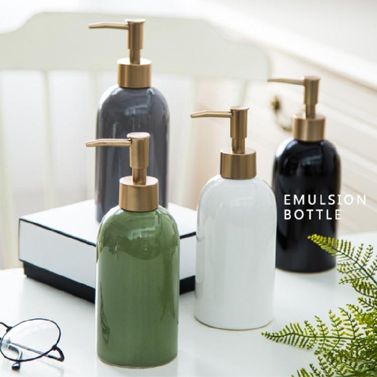 Ceramic Soap Dispenser Bathroom Hand Sanitizers Container Shampoo Shower Gel Press Bottle