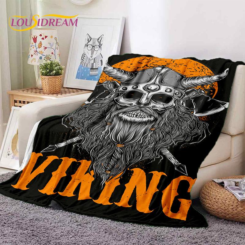 Nordic Viking Odin Valhalla Valknut Soft Blankets,Keep Warm Throw Blanket Comfortable Blanket for Picnic Beds Sofa Home Bedroom