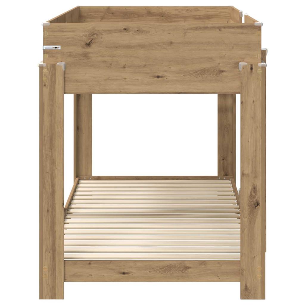 Bunk Bed for Kids Artisan Oak Finish 80 X 200 Cm Particleboard
