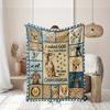 1pc of Cartoon Chihuahua Puppy Claw Print Blanket, Cute Puppy Spliced Light Flannel, Hypoallergenic Flannel Blanket Suitable for All Seasons