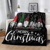 1 st Kerstkabouter Print Lichtgewicht Flanellen Deken, Comfortabele en Warme Deken, voor Kamperen Bankbed en Bank Kantoor, Cadeaudekens in Alle