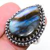 Labradorite Gemstone Handmade 925 Sterling Silver Jewelry Ring Size 6.5