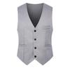 Vesta slim de costum pentru bărbați în stil coreean - Business casual pentru primăvară și toamnă, Vestă elegantă profesională pentru domni de onoare