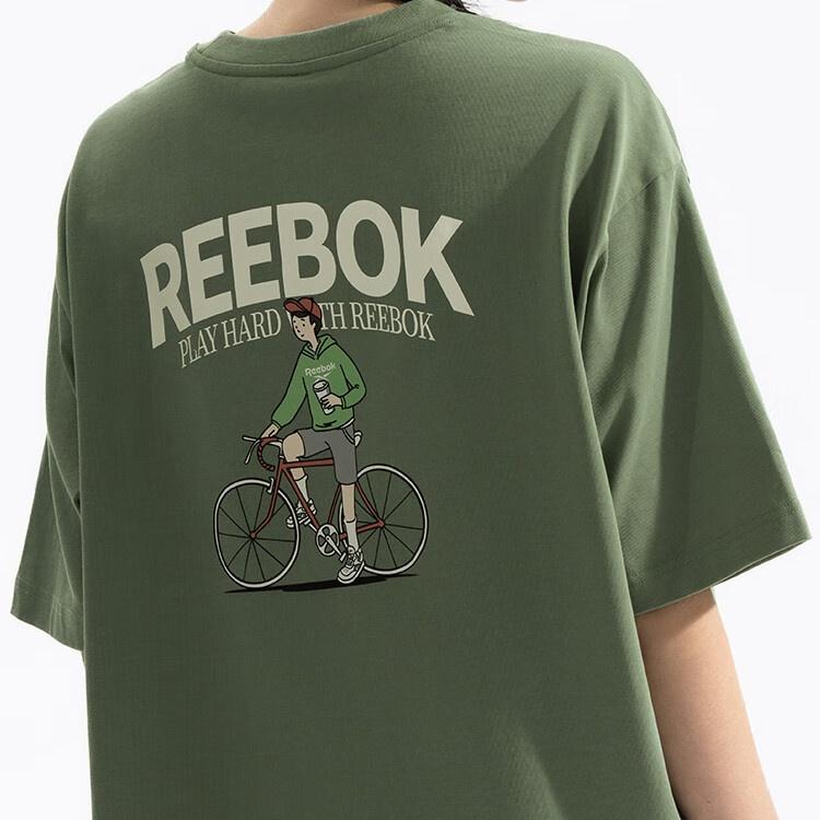 Reebok T Shirt Unisex Light Army Green 24SRM435UGL2