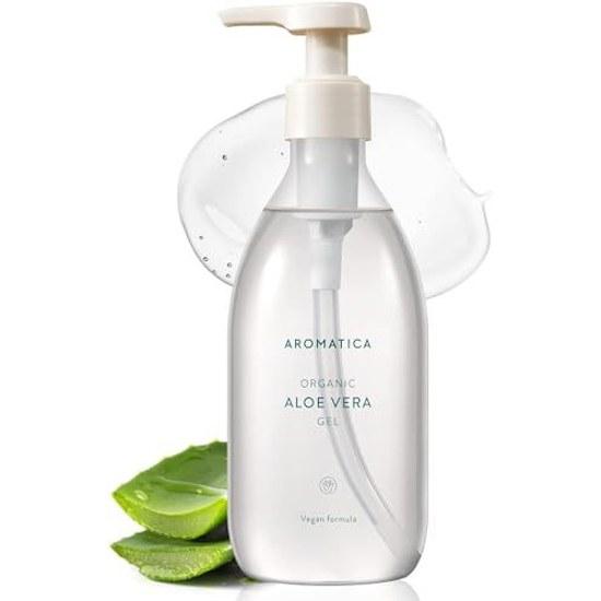 AROMATICA Organic Gel Aloe Vera Soothing 300ml - All-in-One Moisture Body Care Hydration Skincare Korean Cooling