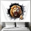 3D Lion Wall Hanging Creative Home Decor Art Tapestry for Living Room Bedroom Background Wall Decoration