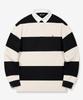 LENGAGEMENT Small Heart Stripe Rugby T-Shirt [Black-Ivory]