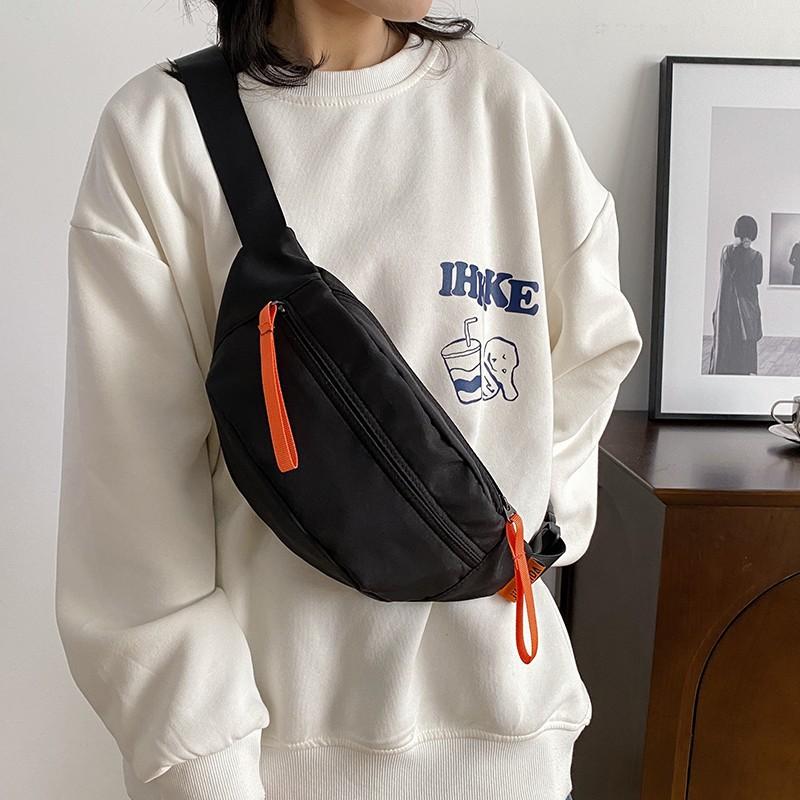 Crossbody Bag Simple and Versatile Chest Bag ins Fashion Brand Small Body Bag Casual Japanese Light Sports Running Waist Bag