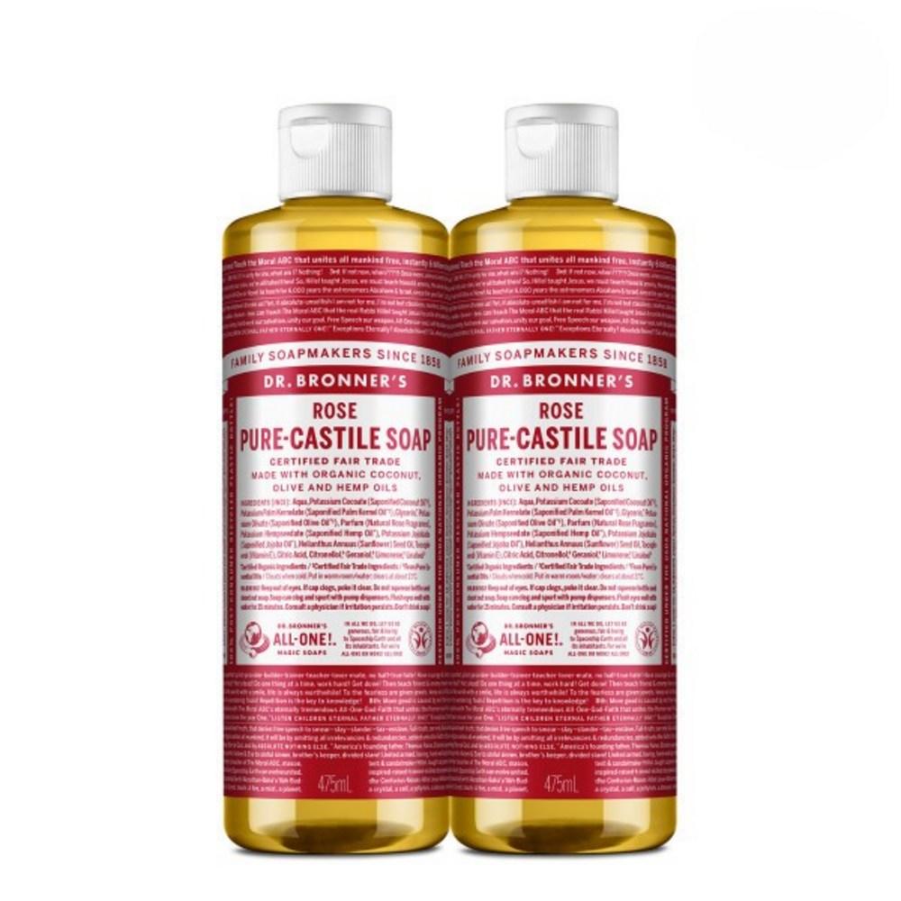 Sapun Pur de Castilia Rose 475ml 2buc Dr. a lui Bronner
