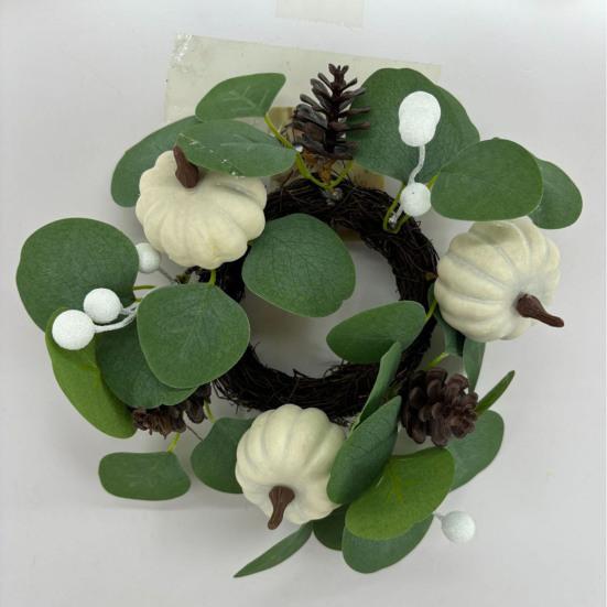 Christmas Cabinet Wreath Pine Needles Berries Pine Cones Decor Kitchen Shelves Indoor Outdoor Garland Winter Xmas Decoration