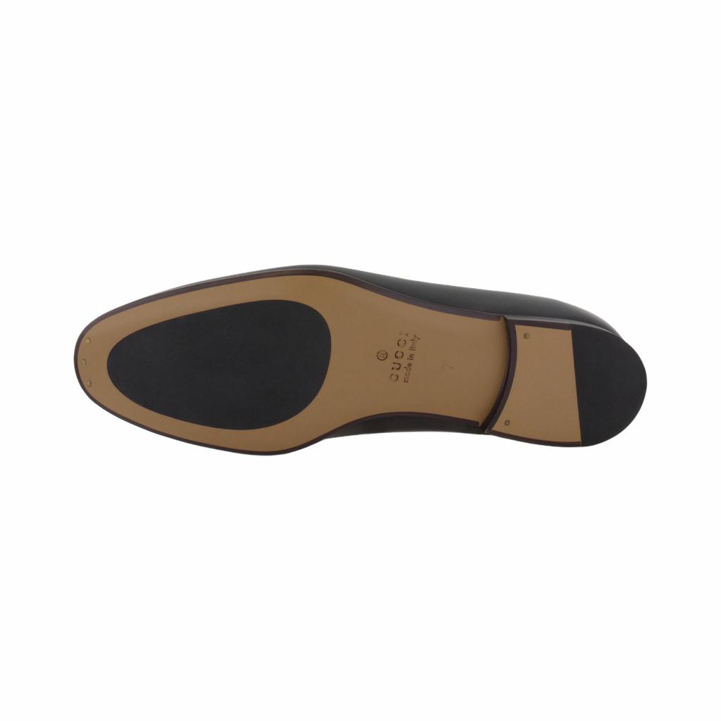 GUCCI Black Leather Horsebit Quentin Loafers (Unisex) Men's Casual Shoes 482467 BLM00 1000