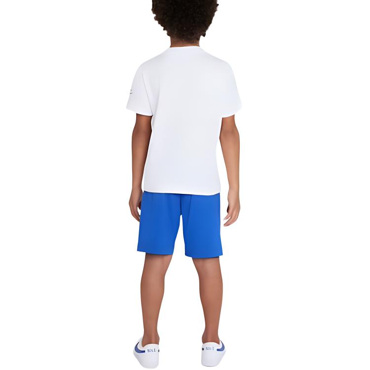 Nike Casual Sports Suit Big Logo Printed Short Sleeve T-Shirt Kids Tops Game-Royal DO2033-480